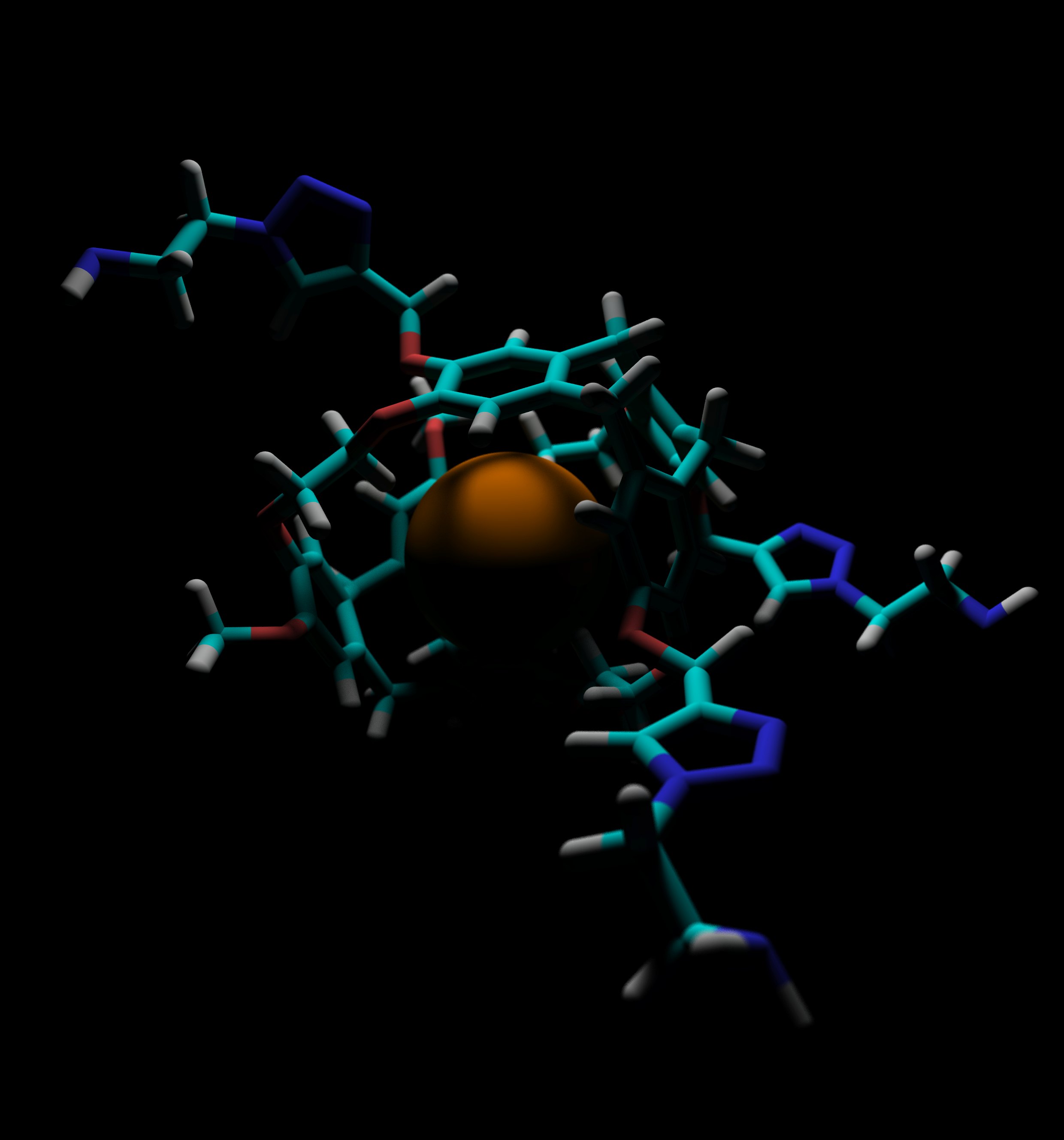 3-D rendering of cryptophane molecule